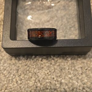 Black and Orange Ring Size 8